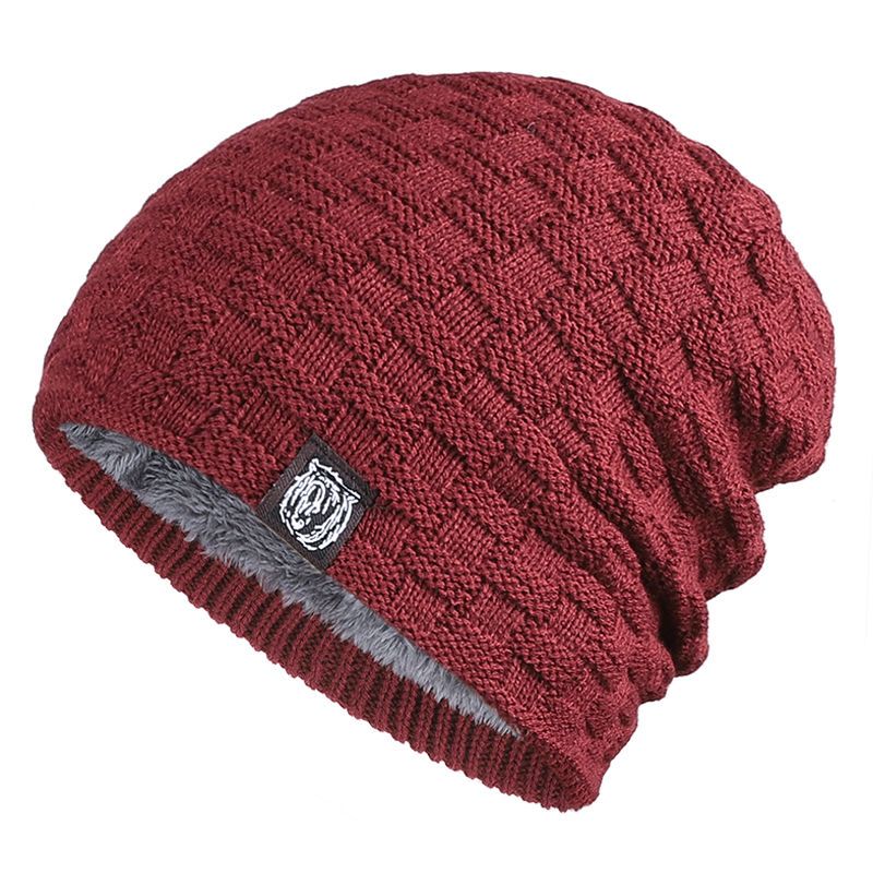 Men's Large Head Thickeden Woolen Warm Ear Protection Cold Hat