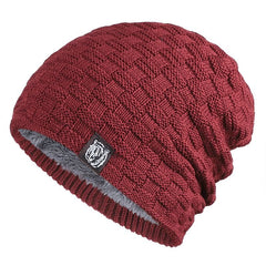 Men's Large Head Thickeden Woolen Warm Ear Protection Cold Hat