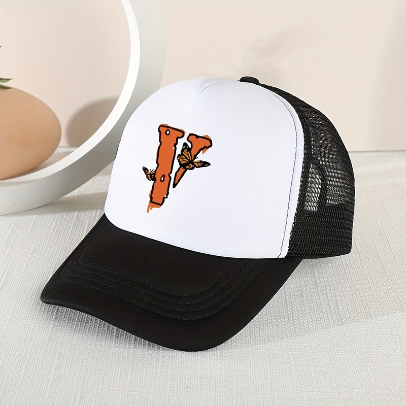 Children's Mesh Print V Baseball Cap Breathable Duck Tongue Cap