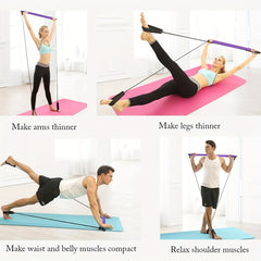 Portable Purple Pilates Stretching Sticks Kit