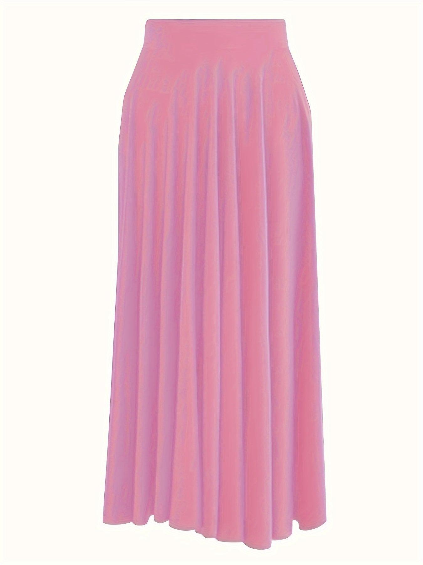  Plain Pleated High Rise Maxi Skirt