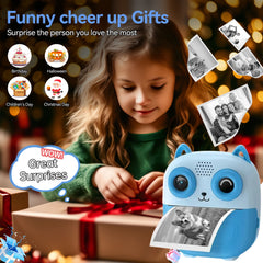 Portable Mini Photo Printer & Digital Camera for Kids USB C Charging