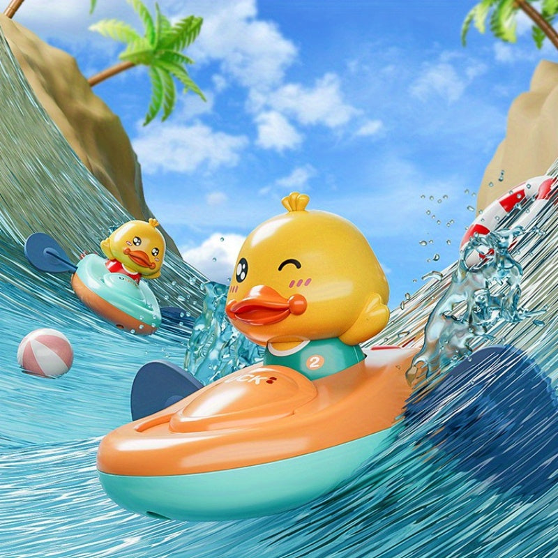 Swimming Ducks Bath Toys Non Toxic Manual Rowing Yellow Duck Designs