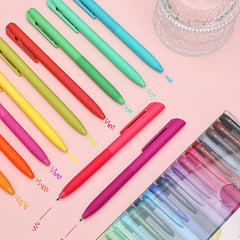 24pcs Colored Gel Pens for Note Taking Quick Drying Retractable Fine Point 0 5mm