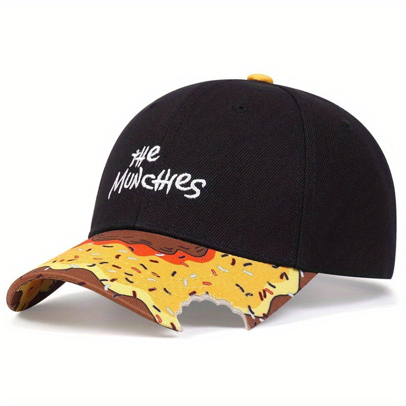 Donut Print Baseball Cap Anime Hip Hop Adjustable Sun Hat Unisex Dad Hats