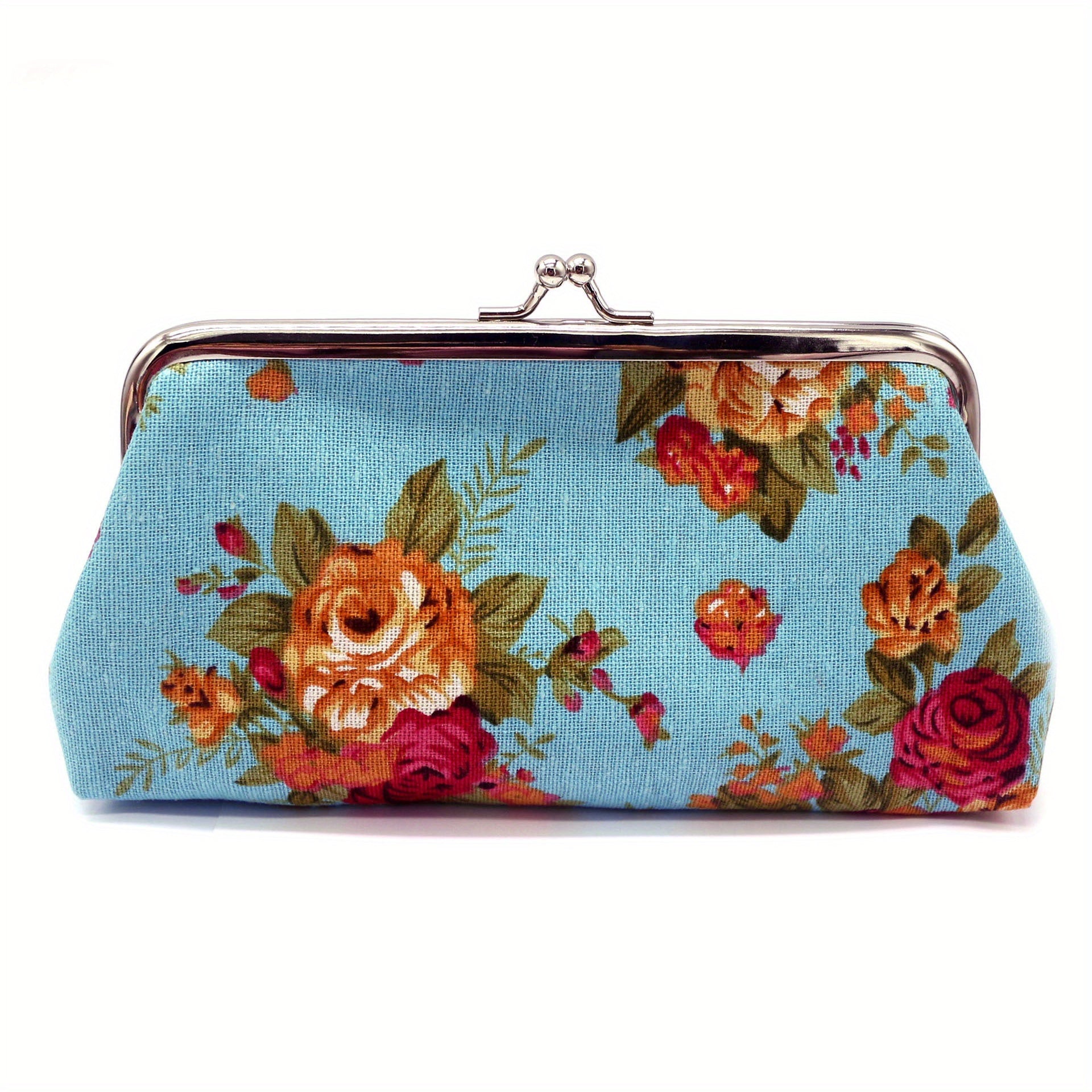 Vintage Floral Pattern Coin Purse Clutch Wallet