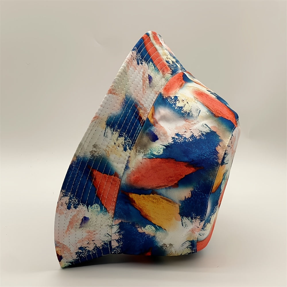 Stylish Tie Dye Bucket Hat Women Summer Sun Basin Cap