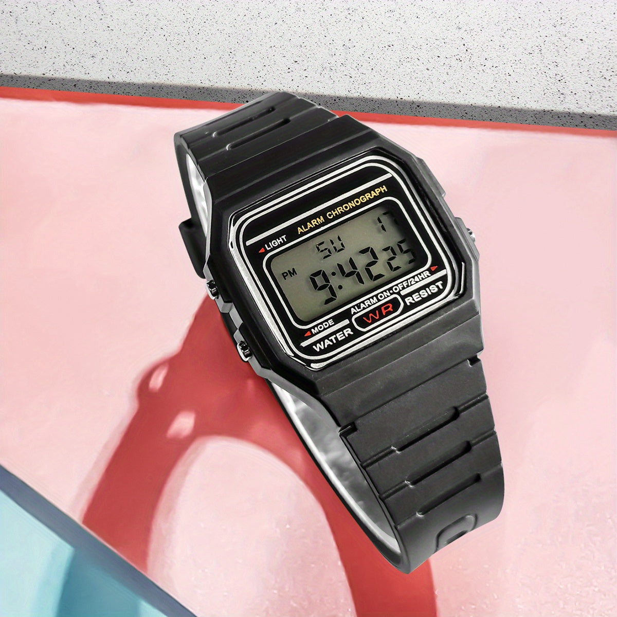 Waterproof Square Electronic Student Wrist Watch Digital Watch For Girls