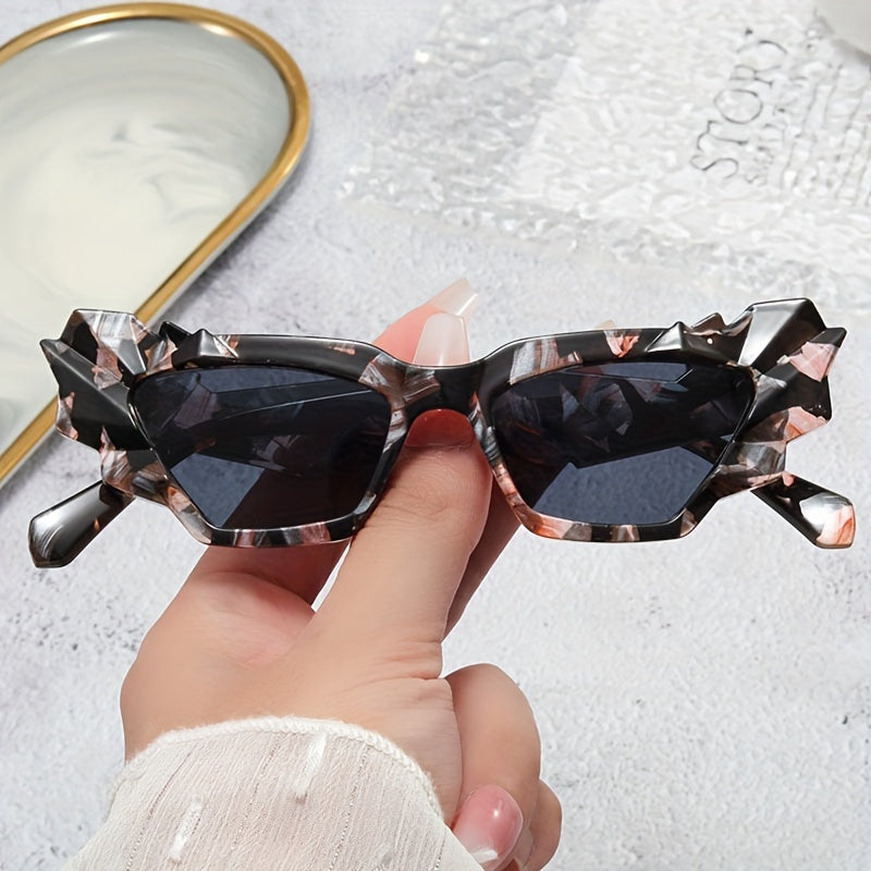 Y2K Irregular Frame Sunglasses Punk Block Glasses UV400