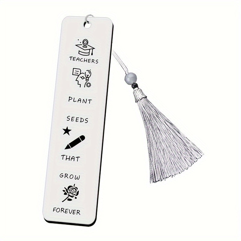 Personalized Stainless Steel Tassel Pendant Bookmark