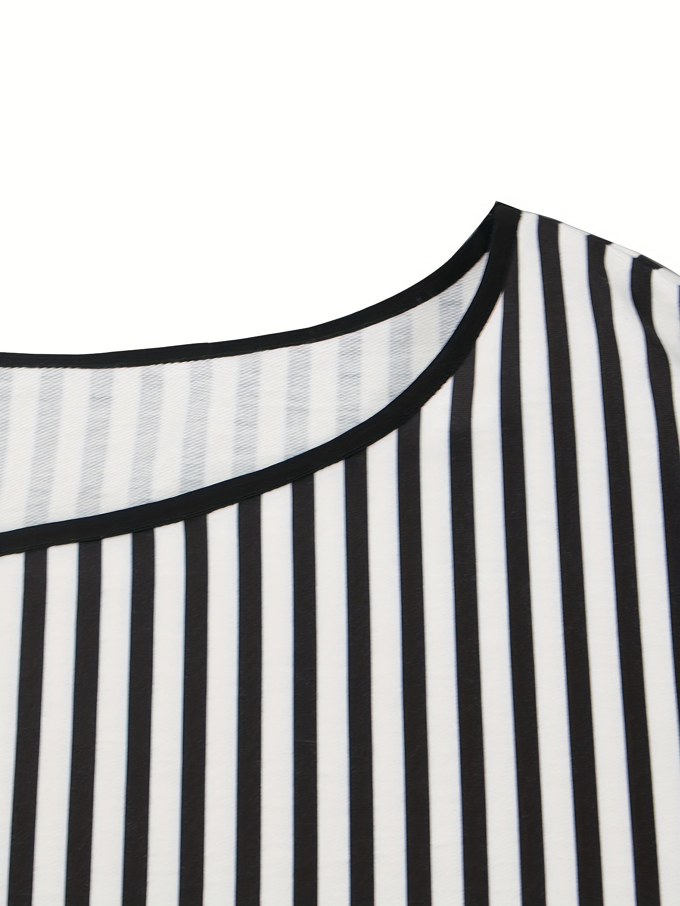  Colorblock Striped Short Sleeve Dress