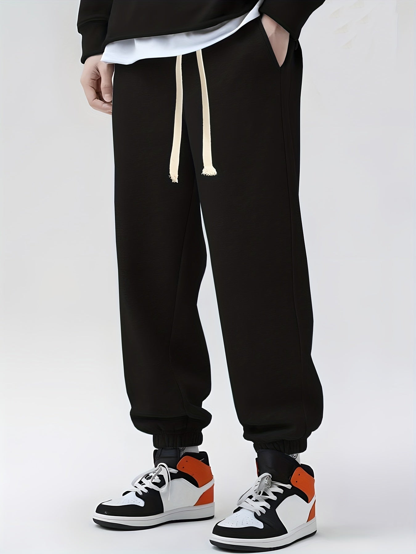 Men's Drawstring Sweatpants Loose Fit Joggers Spring Autumn