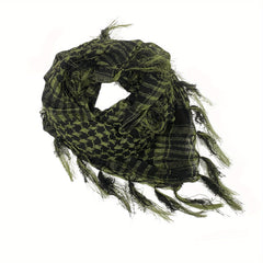 Unisex Tactical Tassel Triangle Scarf Military Shemagh Arab Desert Keffiyeh Wrap