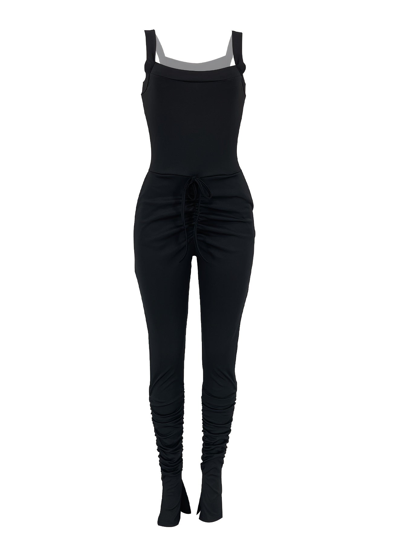 Casual Sleeveless Drawstring Jumpsuit Women's Clothing