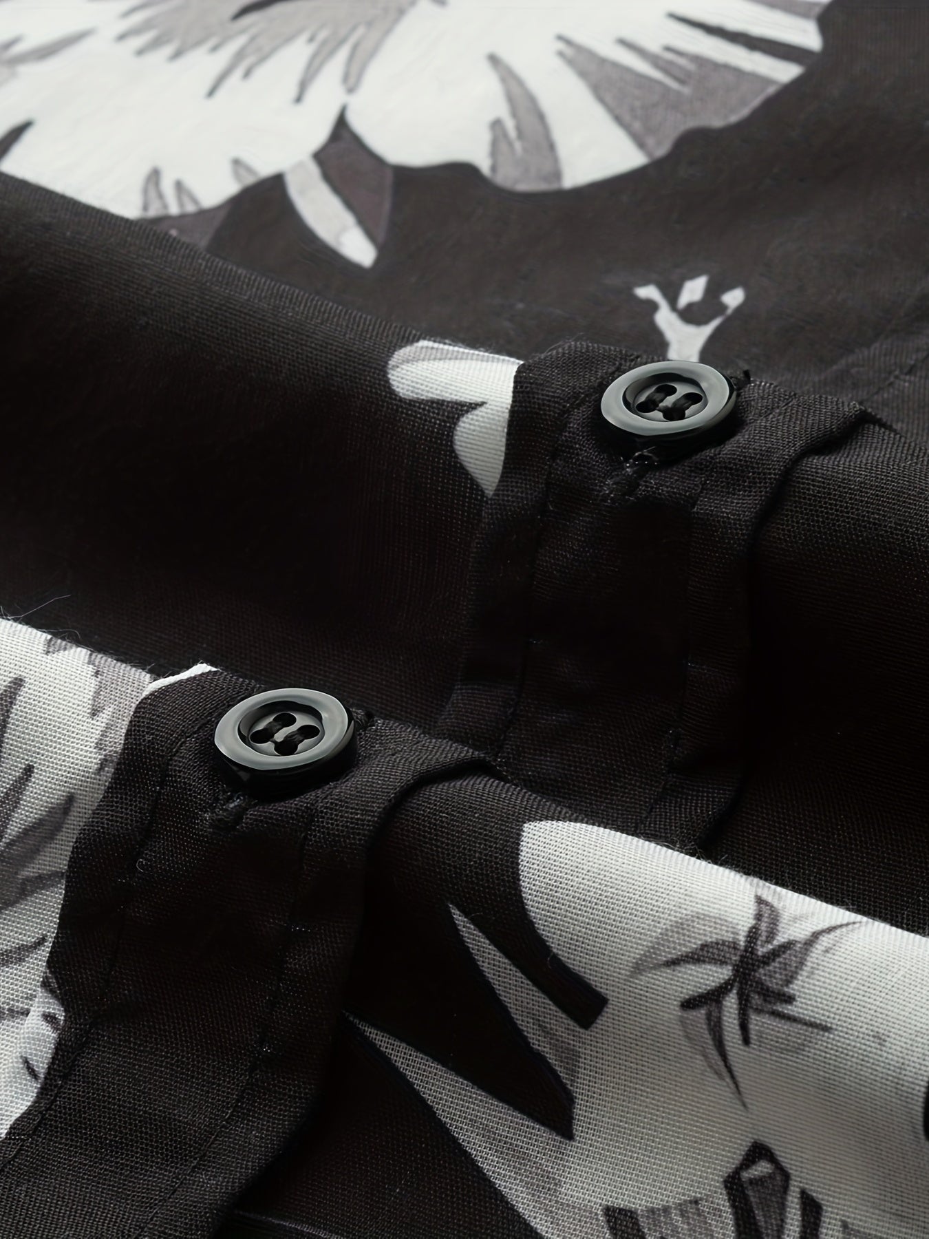 Men's Flower Print Casual Shirt Short Sleeve