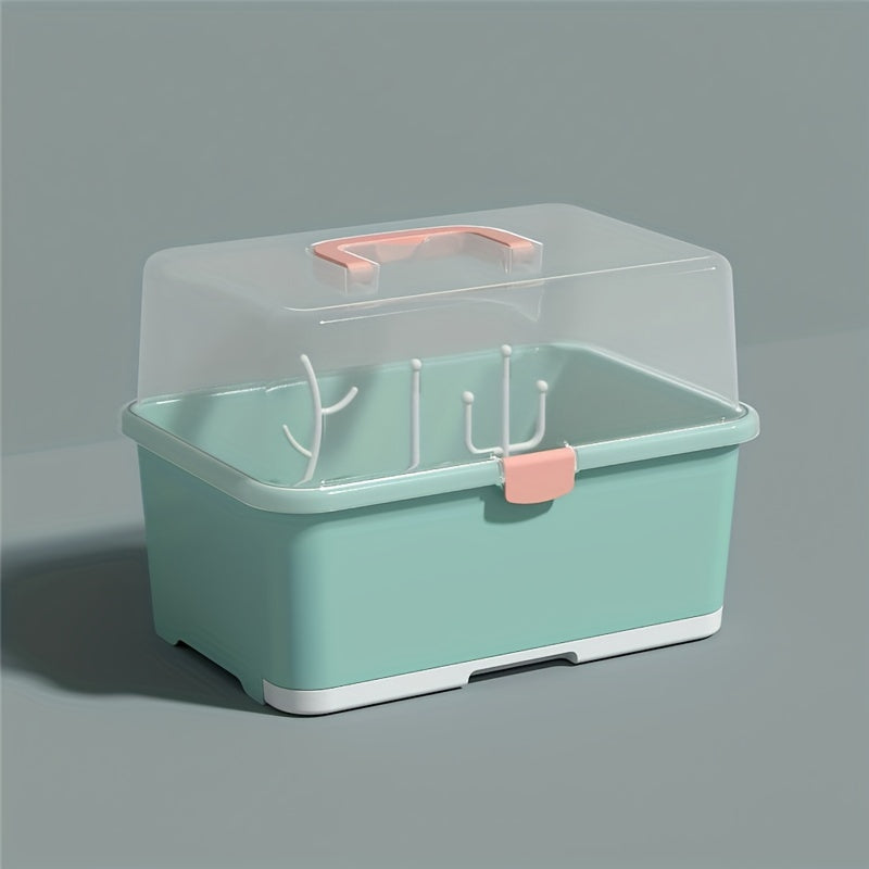 Portable Baby Bottle Drain Box Drying Rack Dustproof Box