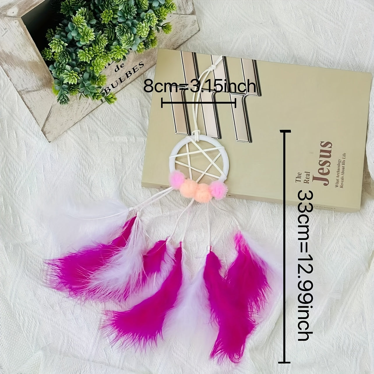Car Rearview Mirror Dream Catcher Palace Bell Feather Girl Heart Crystal