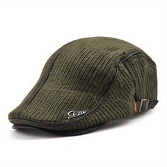 Autumn Winter Crochet Beret Buckle Hats For Men And Women