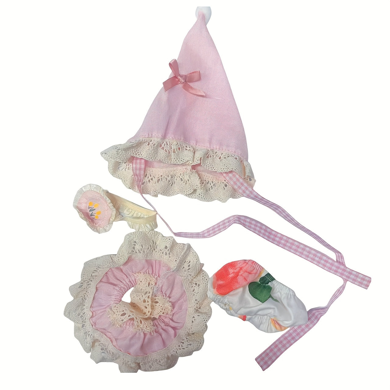 Fashionable Pink Outfit for 15-16 Dolls - LABUBU Compatible