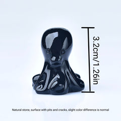 3.1'' Octopus Carving Statue for Home Office Decor, Pocket Gift