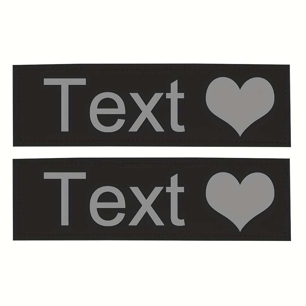 Personalized Reflective Letter Dog Harness Label