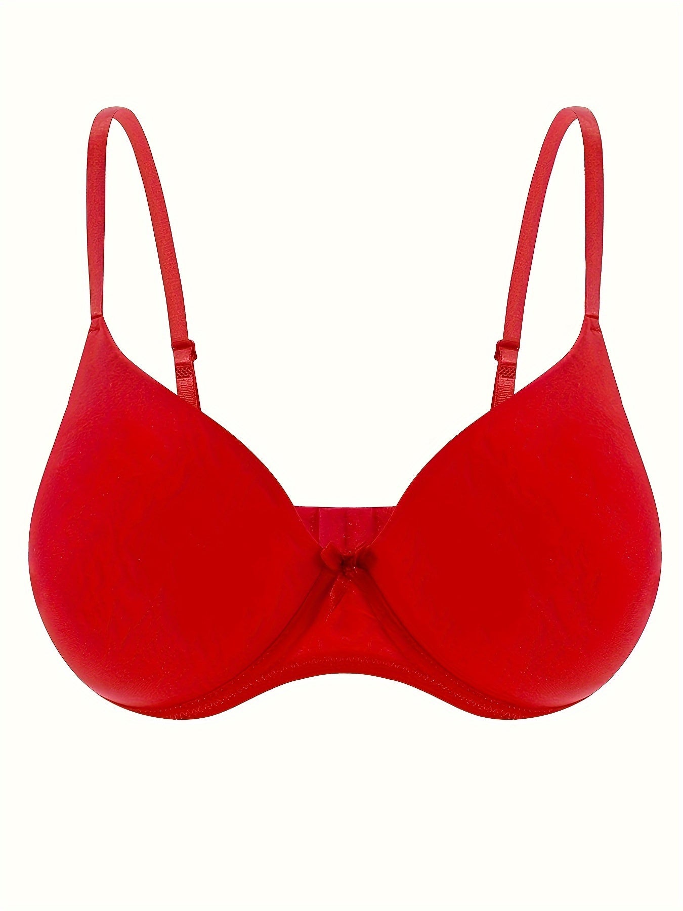 Glossy Thick Cup Bras & Bow T Shirt Bra Lingerie