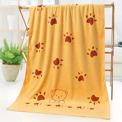 Cartoon Pattern Bath Towel Microfiber Soft Absorbent Quick Dry Towel