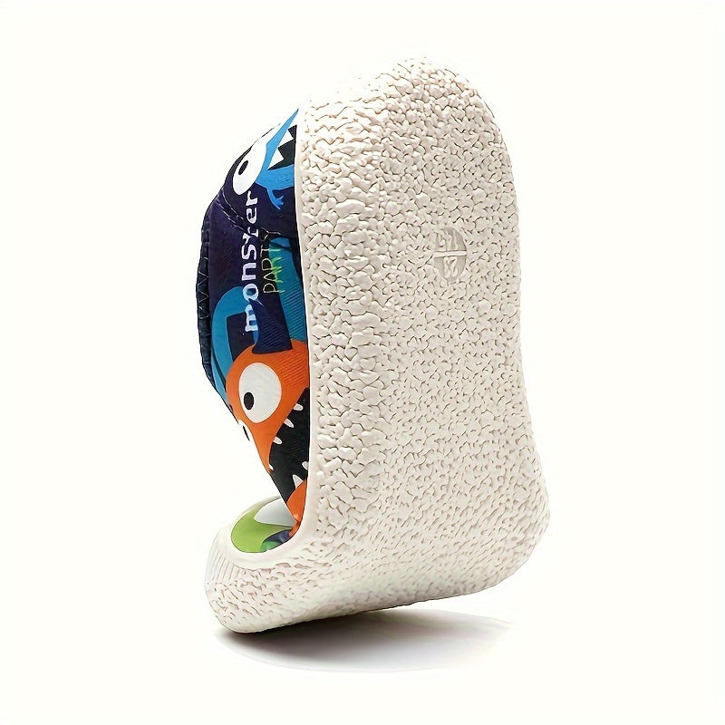 Boys Cartoon Slip On Sneakers - Lightweight Non Slip Shoes