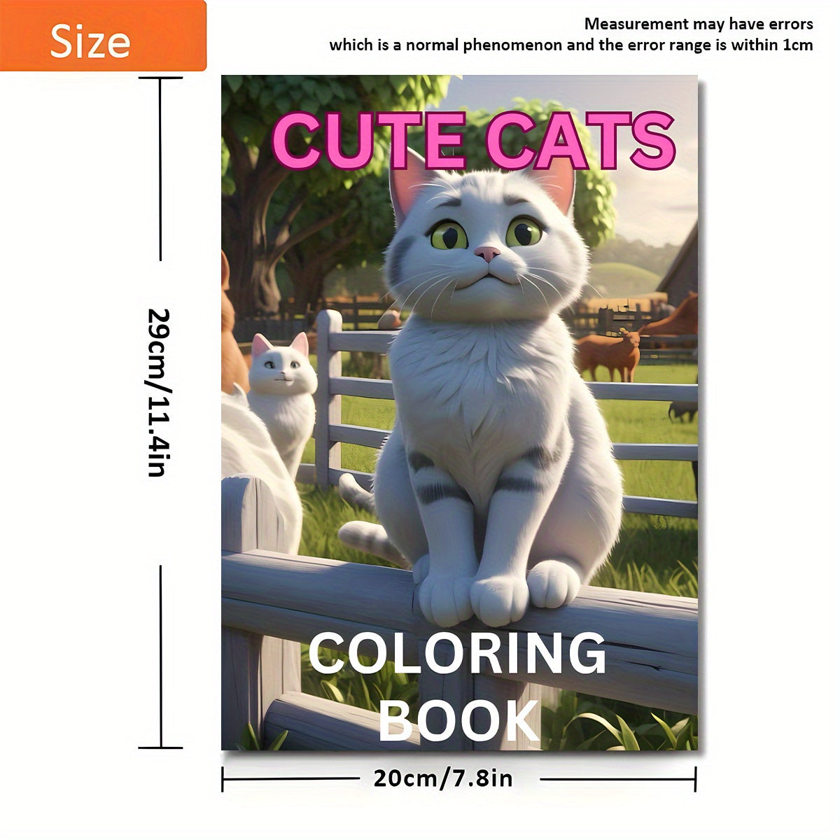 Deluxe Cat Coloring Book - 22 Pages Thickened Paper