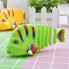 3pcs Wind Up Swinging Cartoon Fish Toy - 360 Rotating Spring Swing Fish