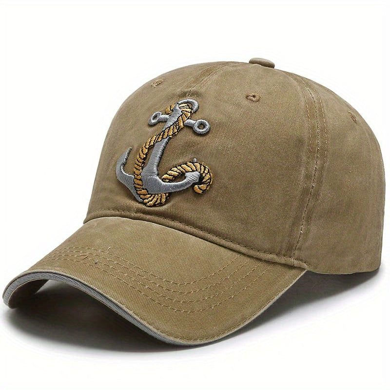 Meromibe Anchor Embroidered Baseball Cap Lightweight Adjustable Trucker Sun Hat