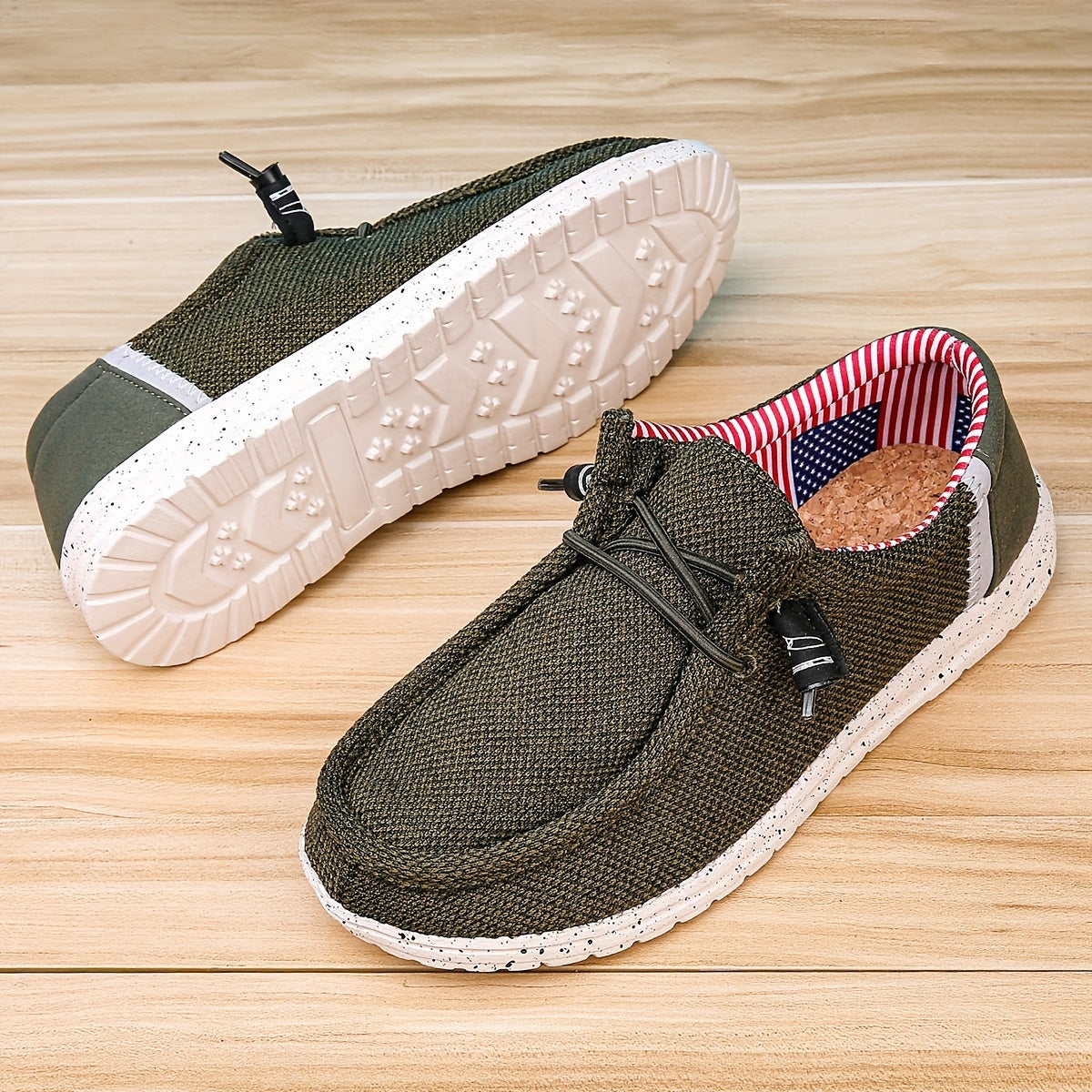 Men's Canvas Lace Up Casual Shoes Non Slip Sneakers