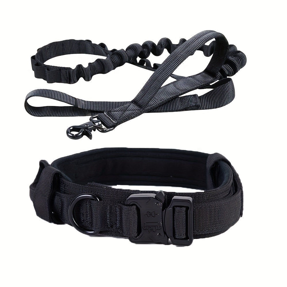 Military Tactical Dog Collar & Leash Set for All Breeds