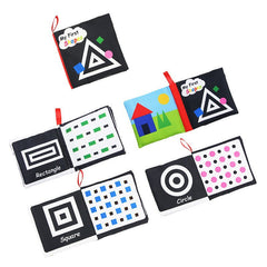 Crinkle Book Baby Toy High Contrast Newborn Cloth Book Touch Feel Sensory Fabric