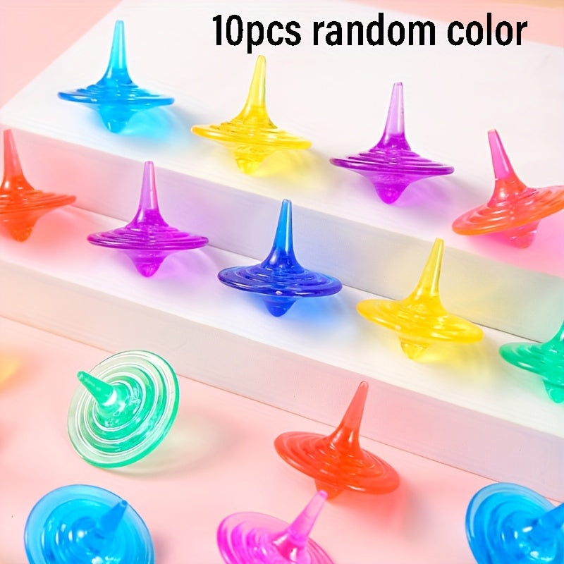 Colorful Gemstone Tops Set - Spinning Toys for Ages 3