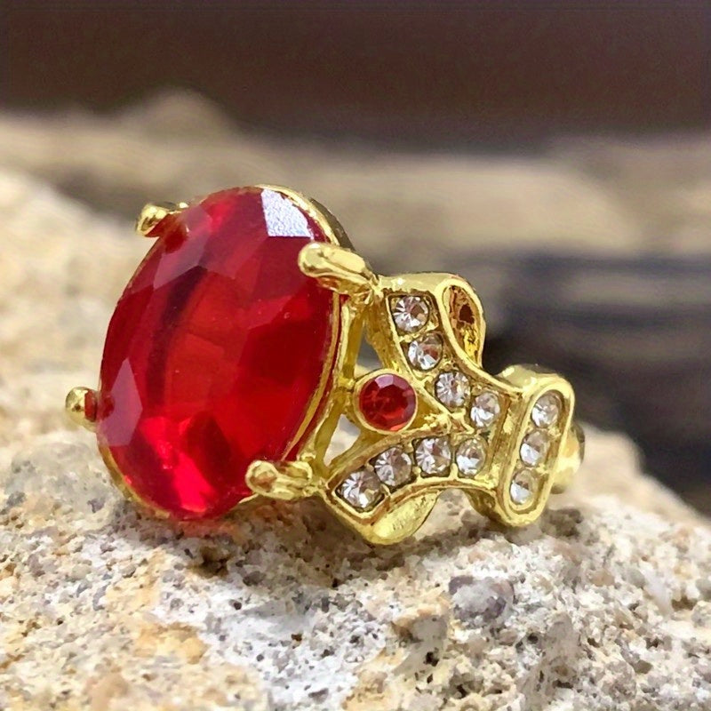 Men's Ring with Two Sapphire Goose Eggs for Engagement