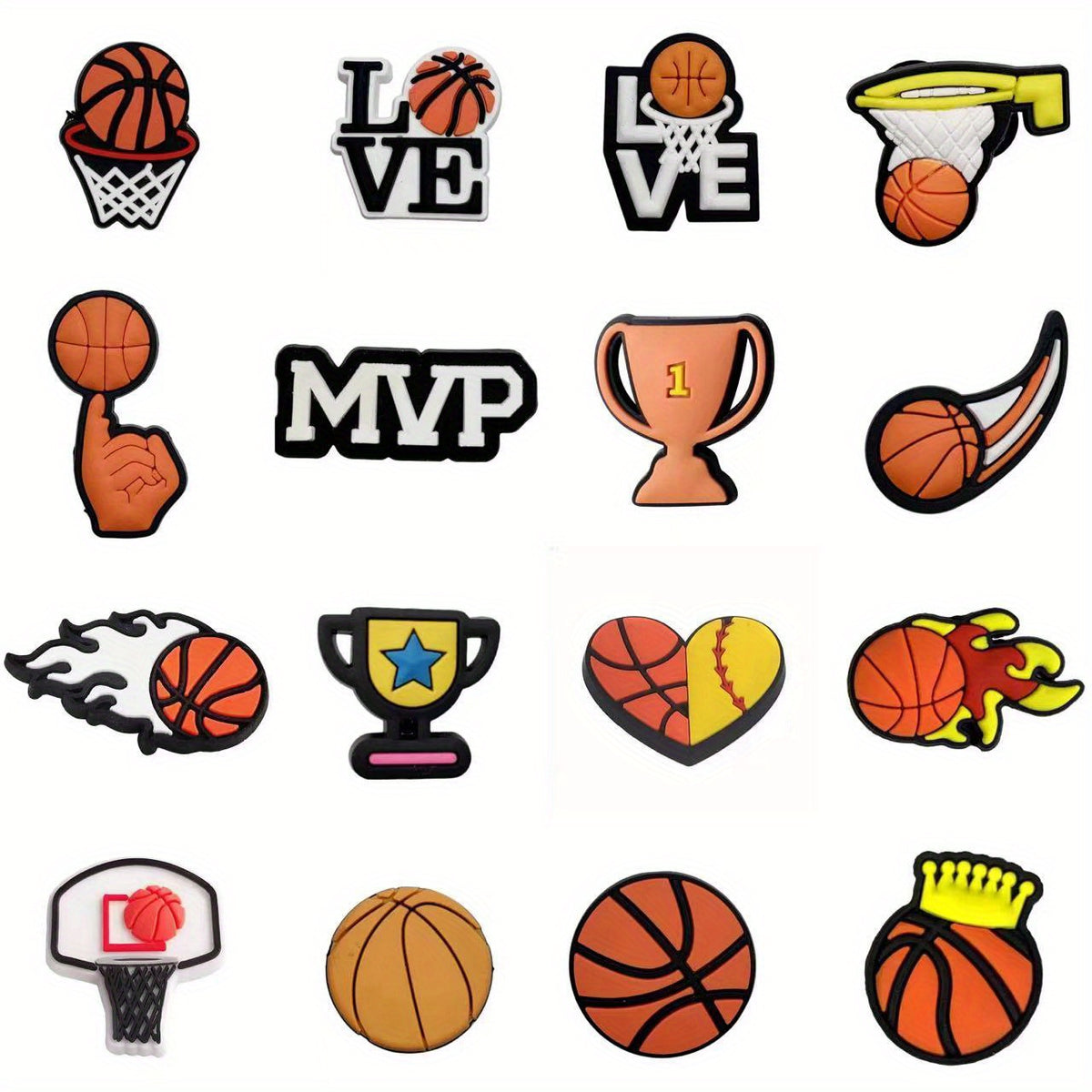 Basketball Series Buckle Hole Beach Bag Decorative Accessories