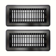 2pcs Brown Floor Vent Covers 10x25cm Adjustable Air Vent Deflectors for Home