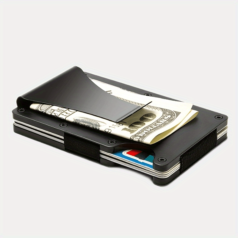 RFID Aluminum Money Clip Wallet Slim Metal Card Holder Front Pocket Wallet