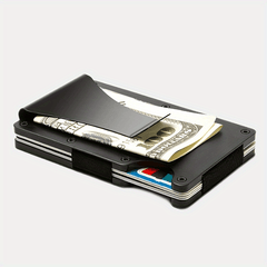 RFID Aluminum Money Clip Wallet Slim Metal Card Holder Front Pocket Wallet