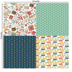 24sheets Back To School Theme Scrapbooking DIY Paper