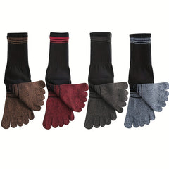 4pcs Cotton Five Finger Crew Socks for Men Women Sports