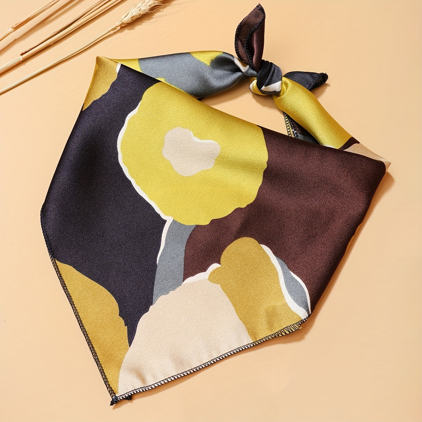 Y2K Style Camouflage Square Scarf Inelastic Bandana