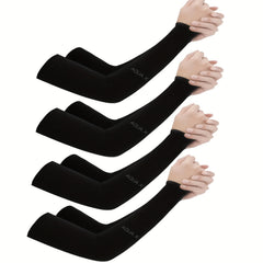 4 Pairs Set Unisex Summer Ice Sleeves Sun Protection Arm Guards Four Colors