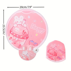 Kids Cartoon Round Fan Mini Cloth Pocket Fan Portable Fan