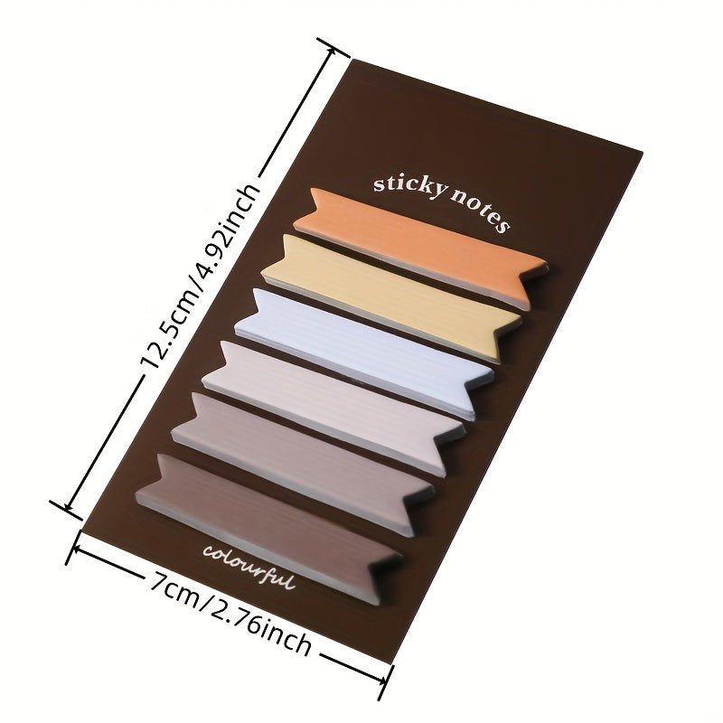 480pcs Gradient Sticky Notes Student Classification Index Stickers
