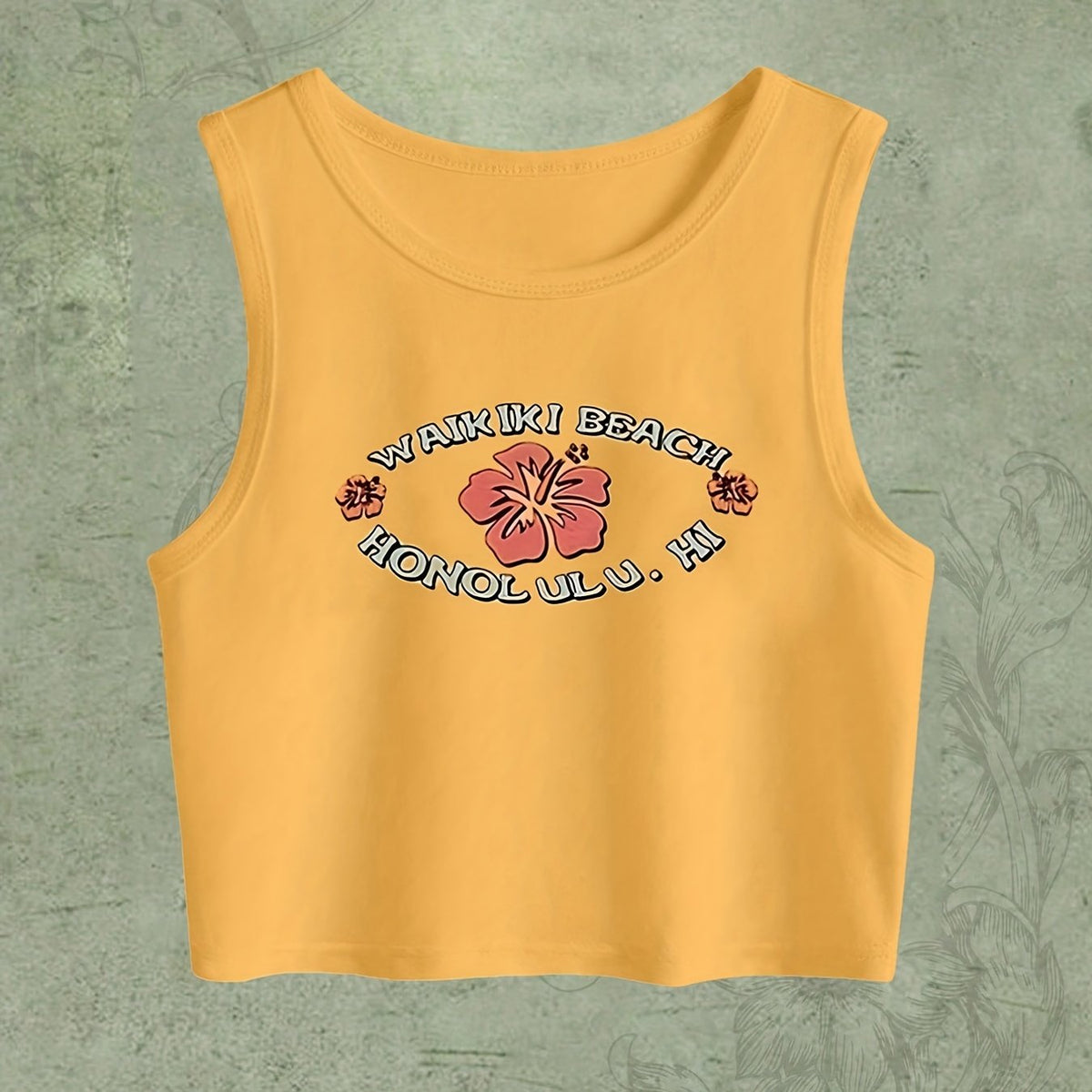 Letter Print Sleeveless Tank Top for Women