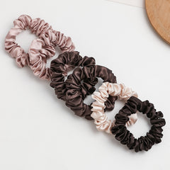 6pcs Satin Soft Scrunchies Hair Tie Elastic Hair Rope Girls Accessories