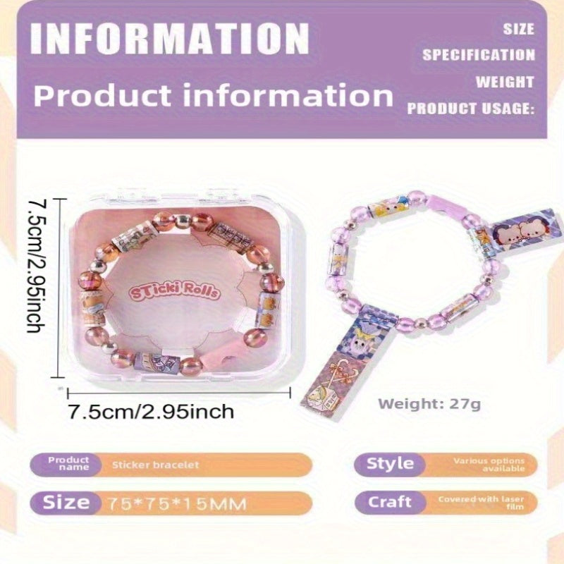 Wearable Shared Sticker Bracelet - Random One Character - DIY Sticker Bracelet