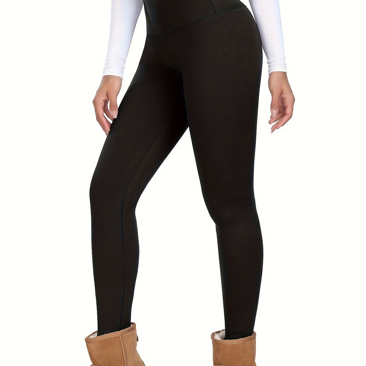 High Waist Solid Stretchy Yoga Pants for Women